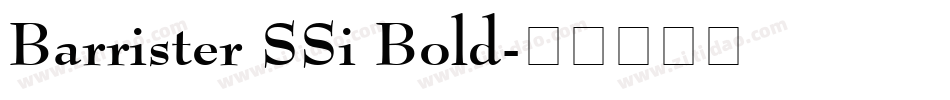 Barrister SSi Bold字体转换